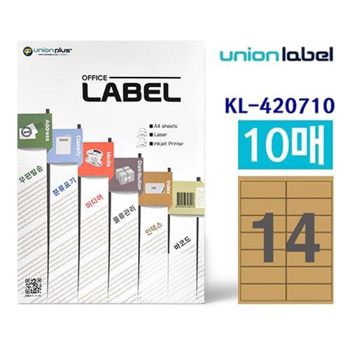 유니온 크라프트라벨14칸(10매)KL-420710