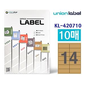 유니온 크라프트라벨14칸(10매)KL-420710