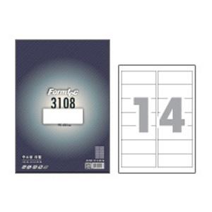 폼텍 LQ3108 레이저잉크젯라벨 14칸(99.1x38.1mm)20매