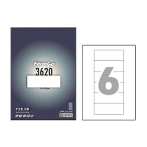 폼텍 LQ3620 레이저잉크젯라벨6칸(119.3x42.8mm) 20매